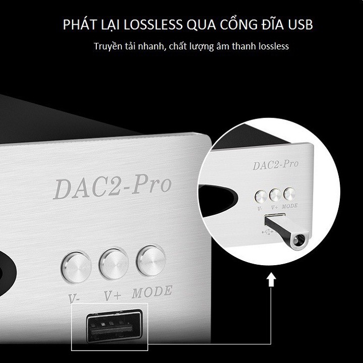 TRASAM DAC2 PRO - Bộ DAC Giải Mã Âm Thanh Bluetooth 32BIT 192KHZ cao cấp