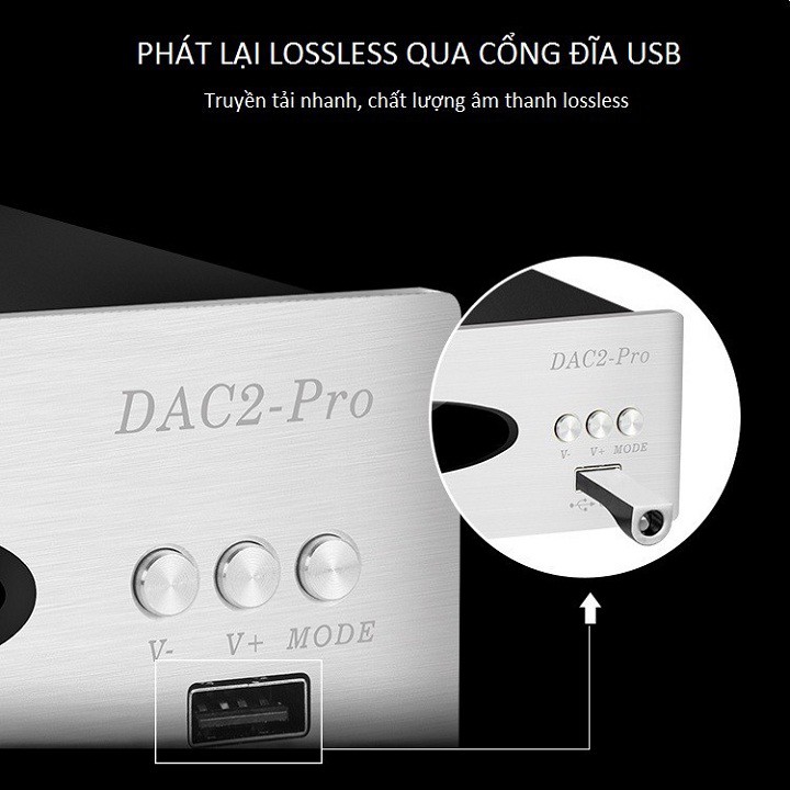 Bộ DAC Giải Mã Âm Thanh Bluetooth 32BIT/192KHZ TRASAM DAC2 PRO, CAO CẤP