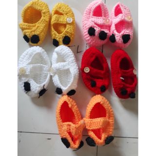 Xả Giày len móc sơ sinh cho bé