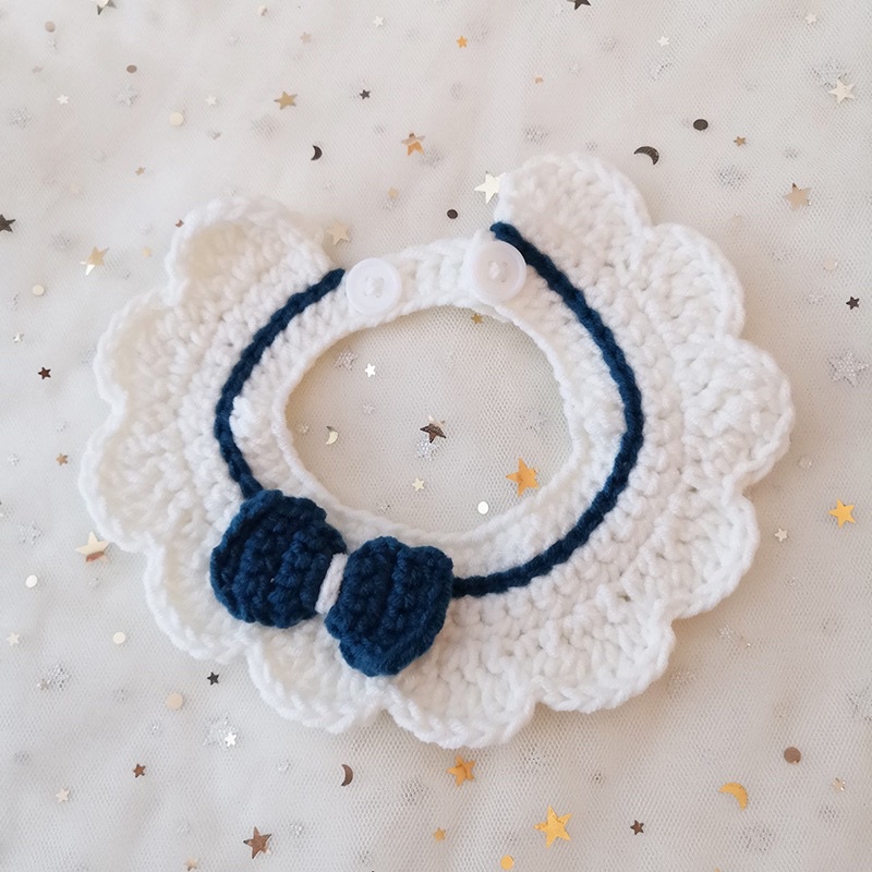 Yếm len nơ xinh cho chó mèo