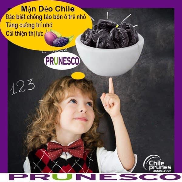 Mận đen sấy dẻo Chile  hộp 500gram, ngọt vừa và vị chua thanh mát