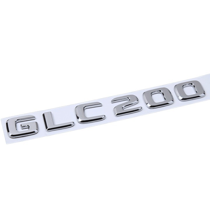 Sản phẩm  Decal tem chữ GLC300, GLC250, GLC200 dán đuôi xe hơi, ô tô