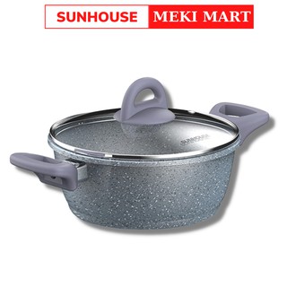 Nồi vân đá đáy từ SUNHOUSE SHG2016MMB Chống va đập dùng cho mọi loại bếp