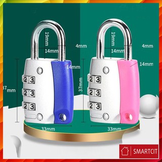 Ổ Khóa Số Du Lịch Mini 3 Chữ Số - Khóa Vali, Balo, Túi Xách