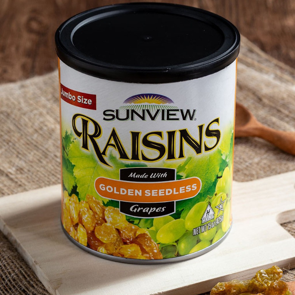 Nho Khô Mỹ Không Hạt Sunview Raisins (Nho Vàng) 425g/Hộp