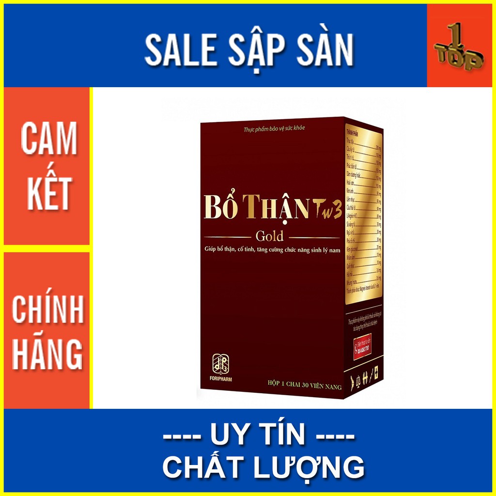 Bổ Thận TW3 Gold – Tăng Cường Chức Năng Sinh Lí Nam - Hộp 30 viên - Top1 Pharmacy