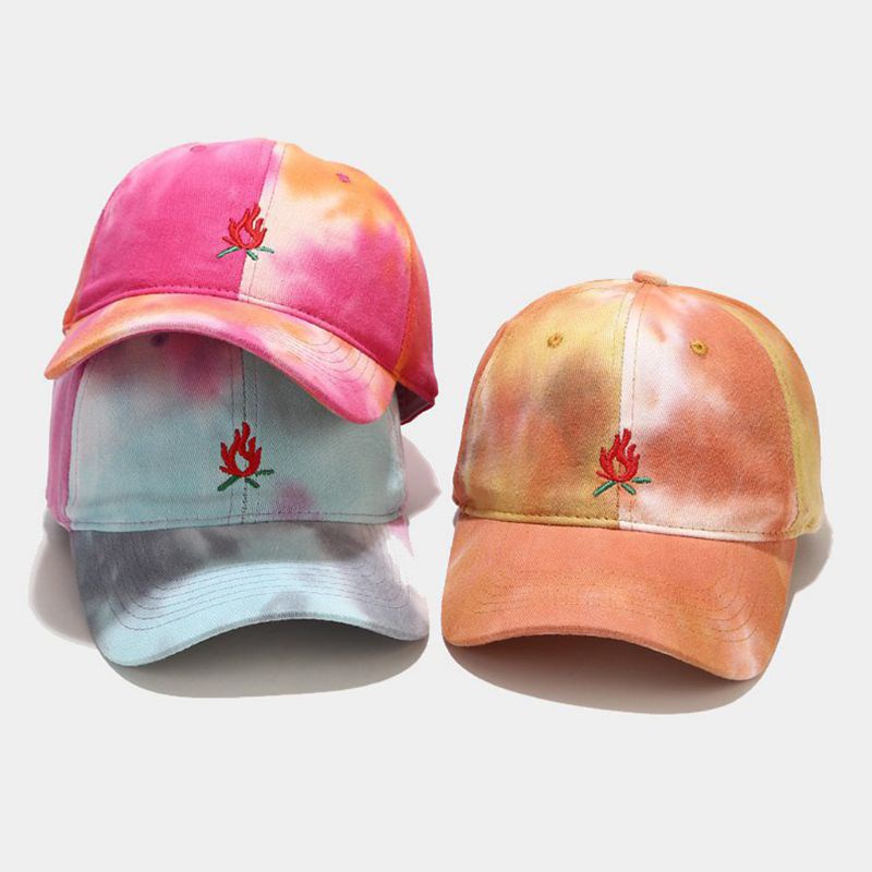 Mũ Lưỡi Trai Màu Gradient Thêu Họa Tiết Thời Trang Harajuku Cho Nam Và Nữ