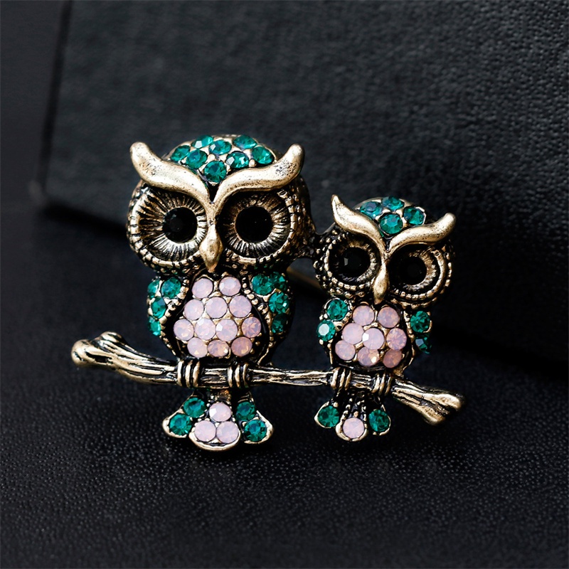 Ghim Cài Áo Hình Cú Mèo Phong Cách retro Hàn Quốc