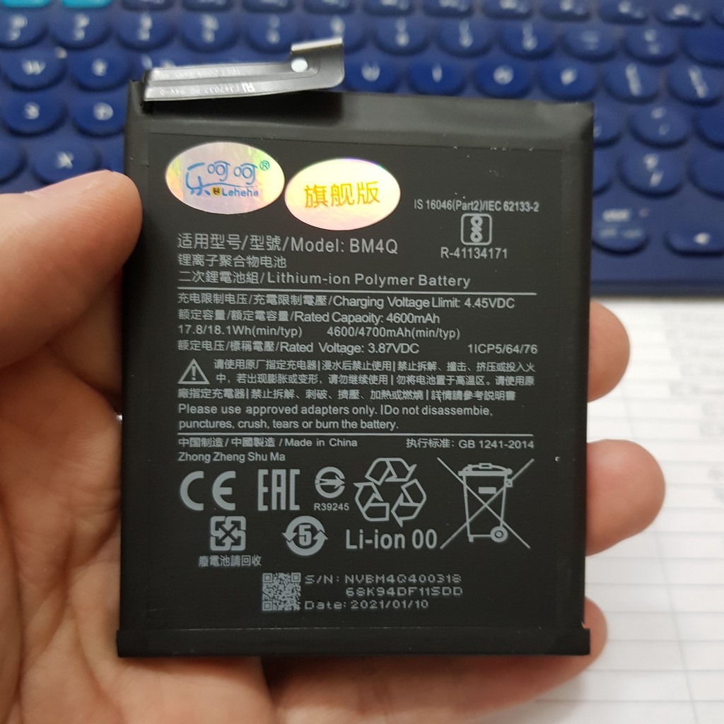 Pin xiaomi chính hãng Lehehe dành cho redmi note9,k30,k30pro