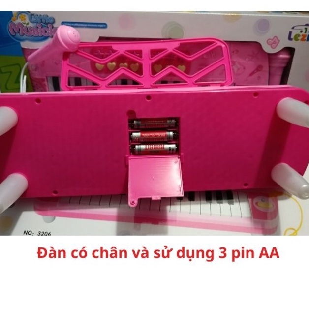 Đàn piano cho bé kèm mic đồ chơi có nhạc giúp bé vui chơi và cảm thụ âm nhạc