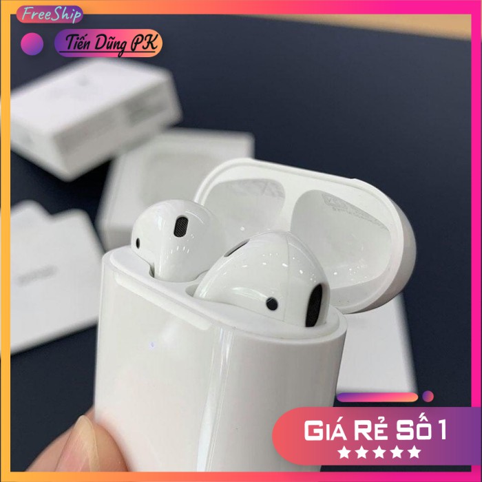 Tai Nghe Bluetooth Airpods 2 TWS Định Vị- Đổi Tên- Sạc Không Dây - Tháo Tai Dừng Nhạc Phiên Bản Cao Cấp