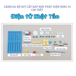 BỘ KIT LẮP RÁP MÁY PHÁT ĐIỆN MINI 34 CHI TIẾT