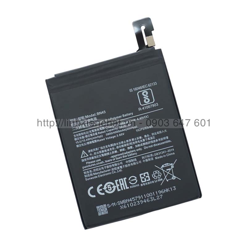 Pin Xiaomi Redmi Note 5 M1803E7SG (BN45) 4000mAh Zin - Hàng nhập Khẩu