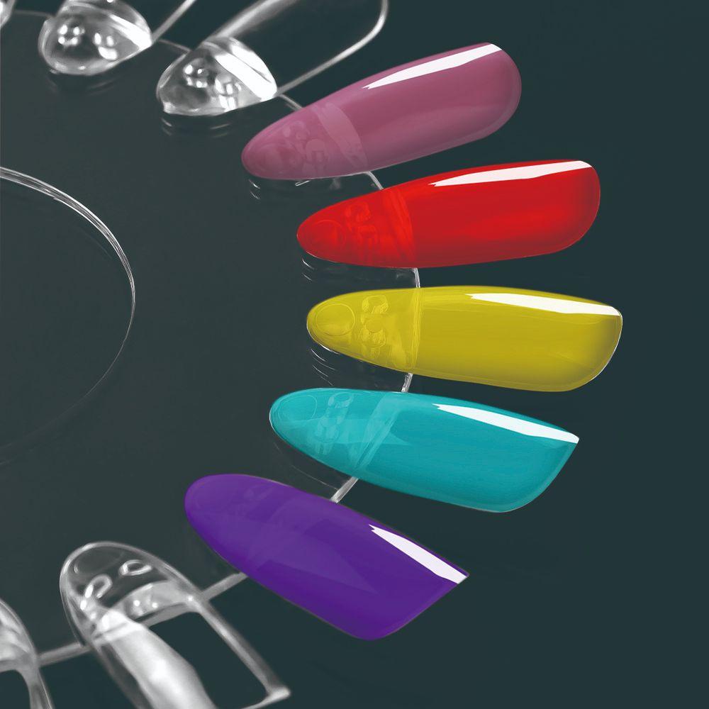 Kệ Trưng Bày Móng Tay Giả Hình Tròn Bằng Nhựa Trong Suốt Tháo Rời Được Tiện Lợi