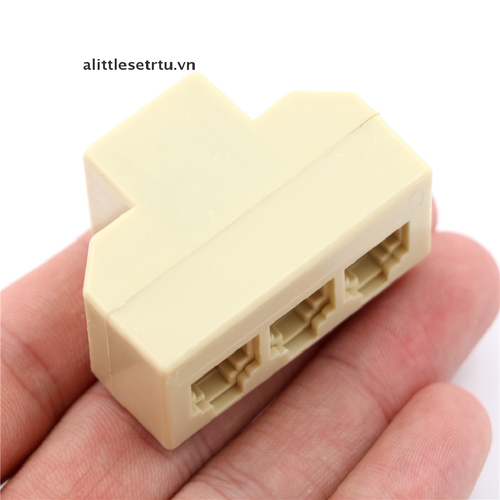 1 Giắc Chuyển Đổi 3 Chiều RJ11 Sang 3 F RJ-11 6P4C Cho Điện Thoại