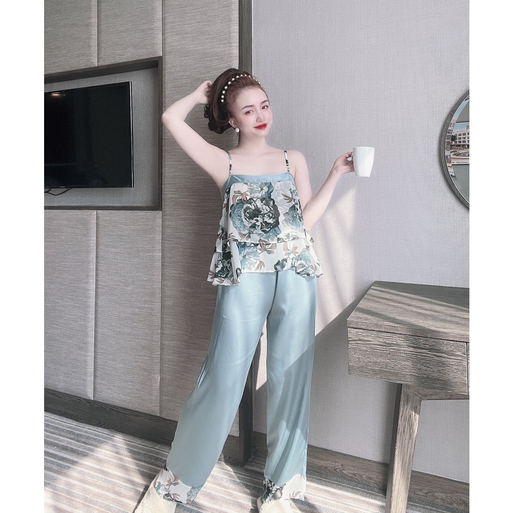 Đồ Ngủ Sexy, Váy Ngủ Sexy Nữ Bộ 2 Dây Chất Liệu Cao Cấp Thoải Mái Freesize B011