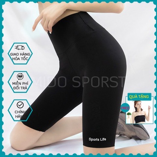 Quần tập gym nữ dáng lửng Louro, kiểu quần đùi, short nữ cạp cao nâng mông, chất liệu co giãn - QL98
