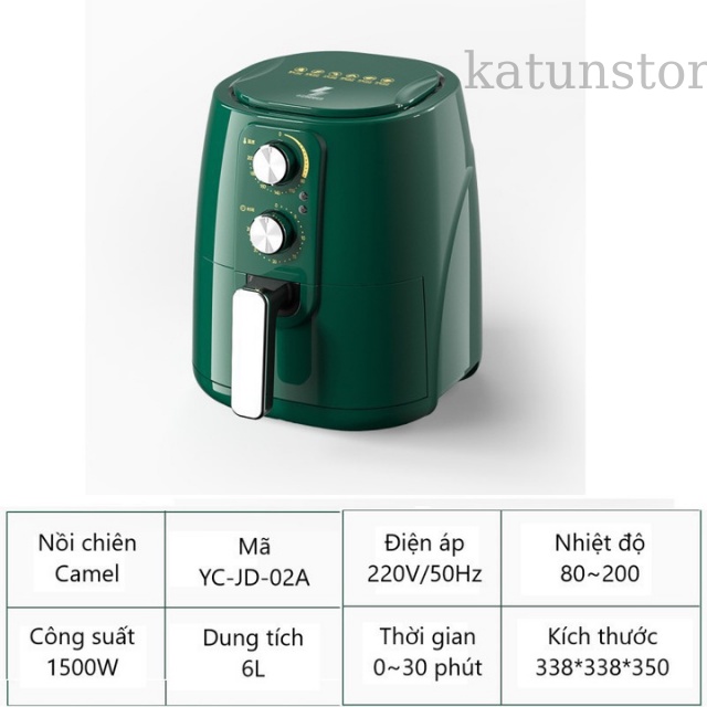 Nồi Chiên Không Dầu Calmel 6L 7L Dung Tích Lớn Nhiều Tiện Ích Nồi Chiên Đa Năng Tạo Món Ăn Ngon Hấp Dẫn