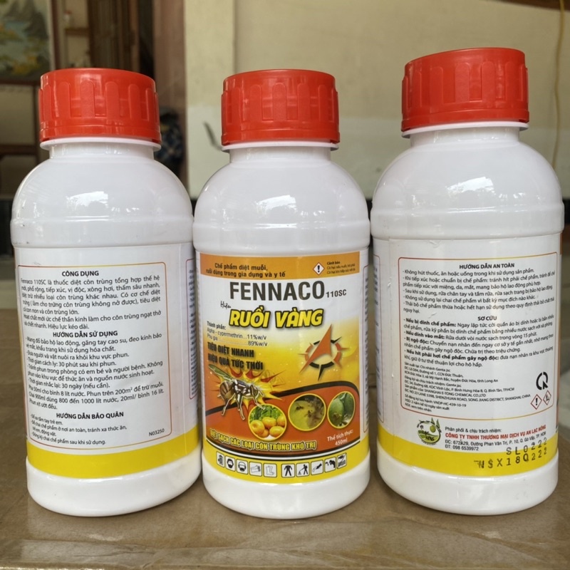 Ruồi vàng Santoso 100SC; Fennaco 110SC chai 450ml diệt ruồi vàng đục trái,ruồi chích quả
