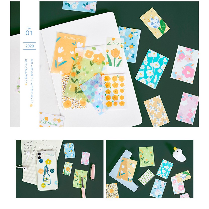 Set 40 miếng hình dán trang trí Deco Sticky Miss Time