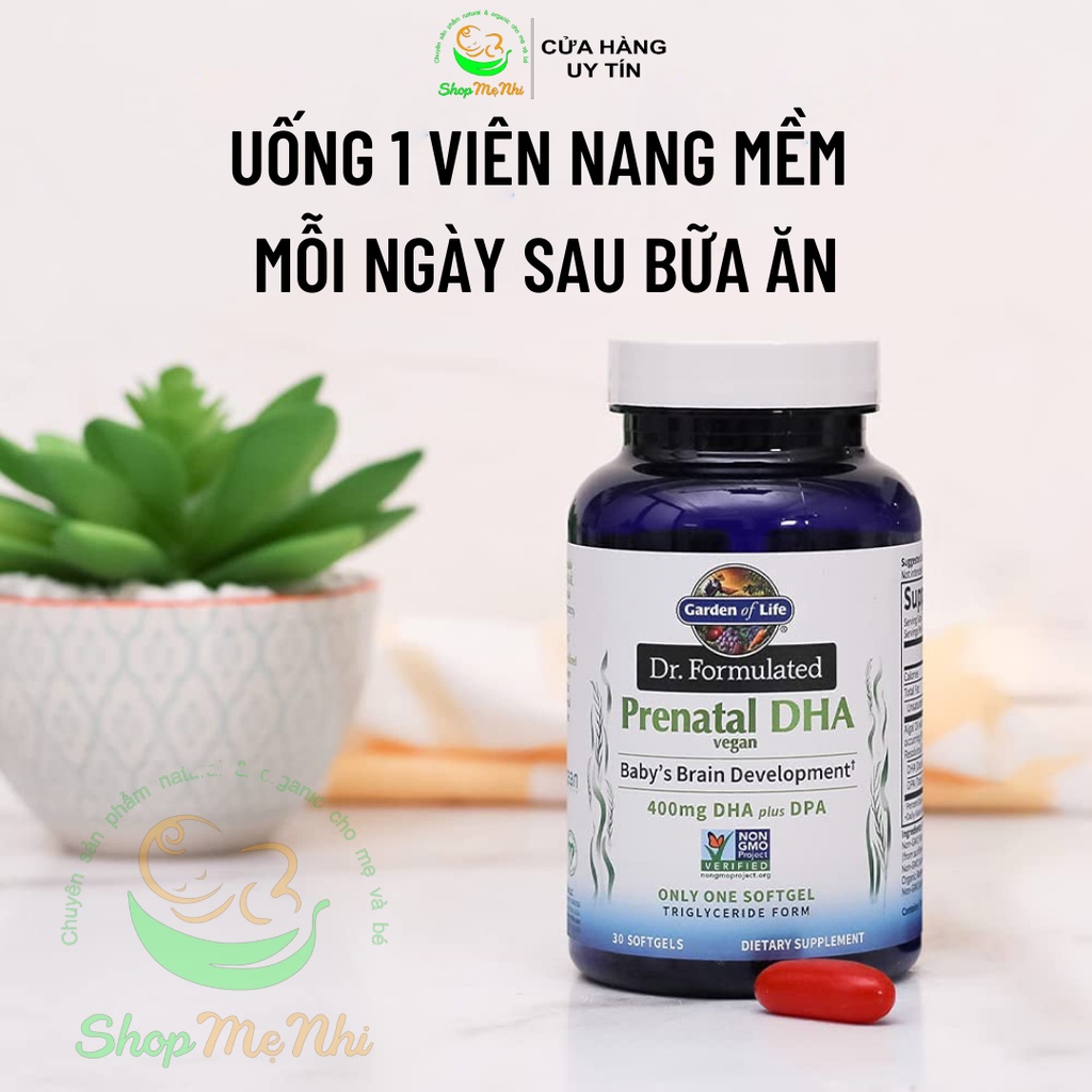 Viên uống bổ sung DHA thuần chay nguồn gốc thực vật cho mẹ bầu Dr. Formulated Prenatal DHA Vegan 30 viên.