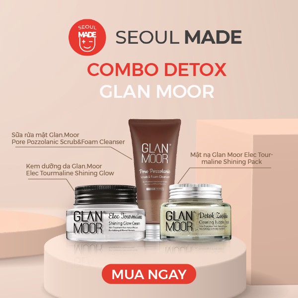 Mặt nạ thải độc da và loại bỏ bụi mịn Hàn Quốc Glan Moor Detok Zeolite Clearing Bubble 125mg. Seoul Made