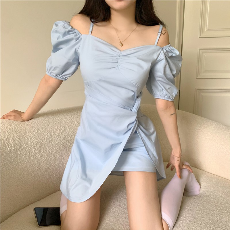 (R440) đầm ulzzang xanh Hàn tươi sáng ngọt ngào S M (kèm ảnh khách) | BigBuy360 - bigbuy360.vn