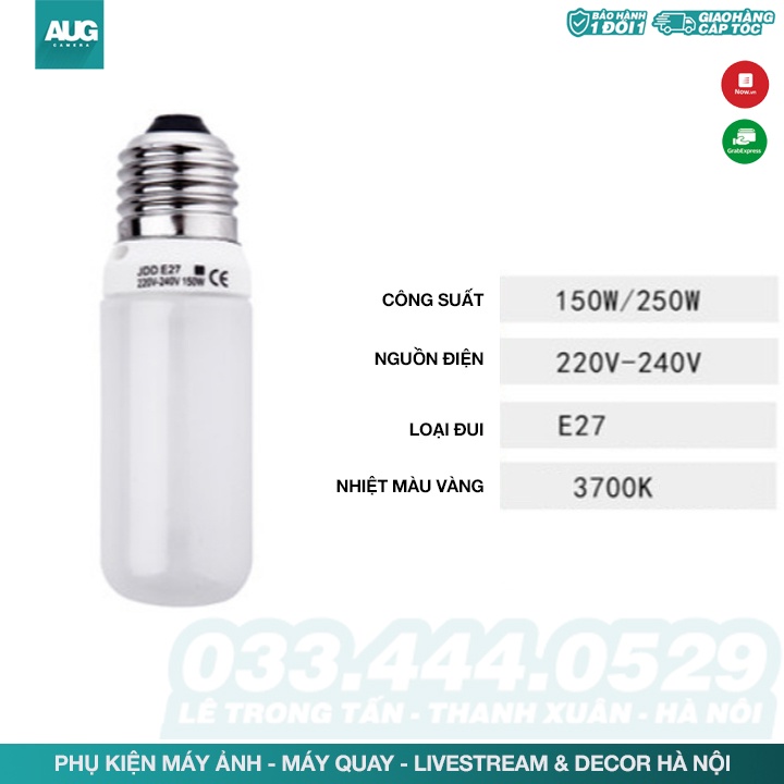 Bóng đèn dẫn Godox Modeling lamp 150ws - Bóng định hướng cho flash studio - AUG Camera &amp; Decor Hà nội