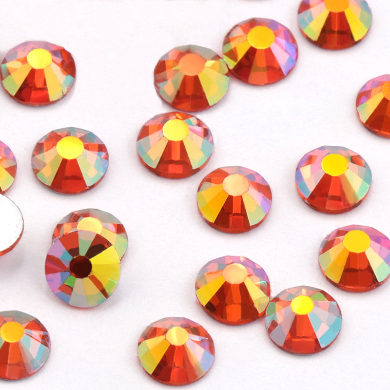 Sun AB Đá Thủy Tinh Pha Lê Nóng Bỏng Sửa Chữa Lưng Phẳng Trang Trí Quần Áo