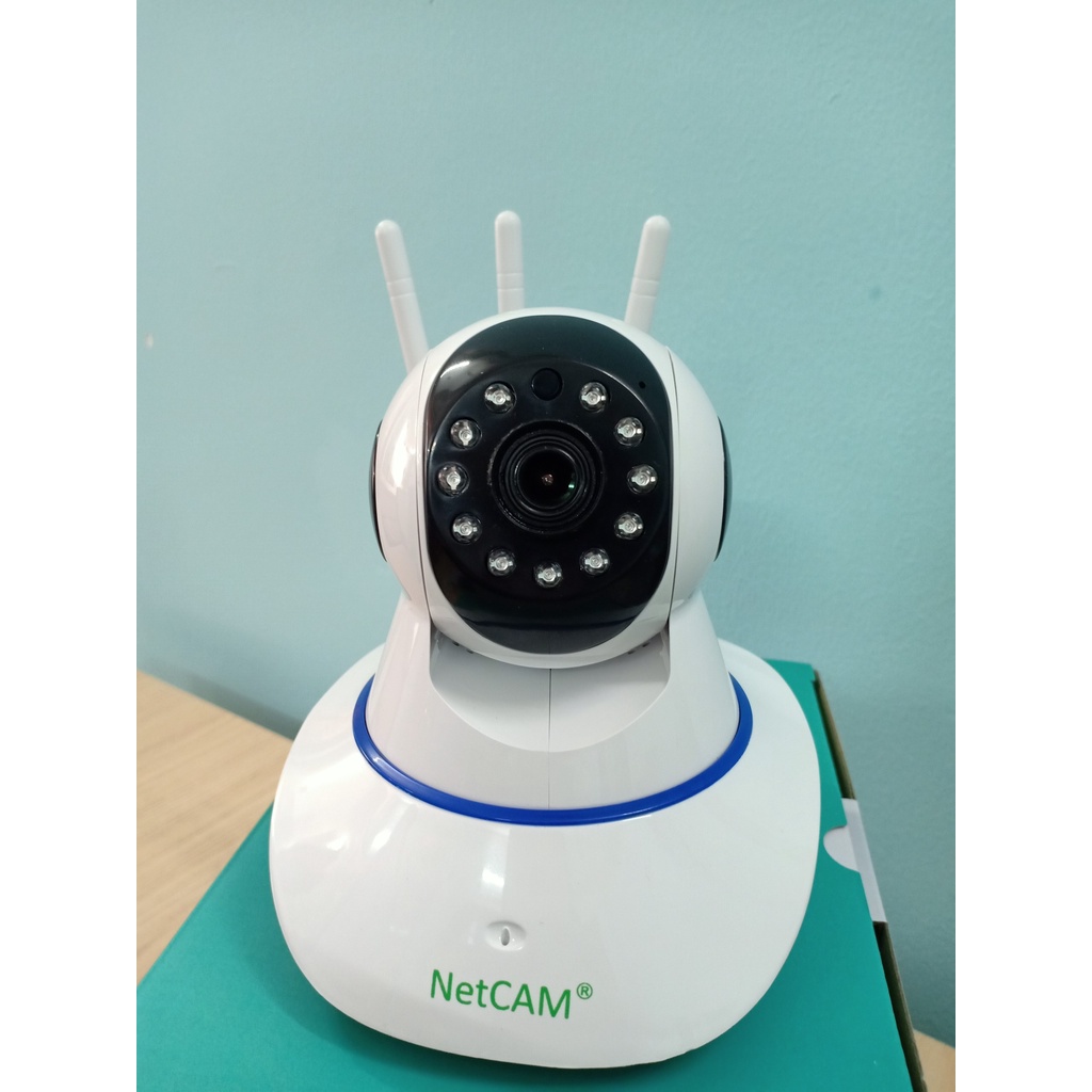 Camera IP wifi giám sát và báo động NetCAM NR03, độ phân giải 3MP, xoay 360 độ - Hãng Phân Phối Chính Thức