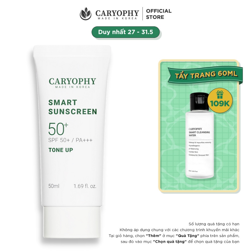 Kem chống nắng ngừa mụn Caryophy Smart Tone-up Sunscreen 50ML