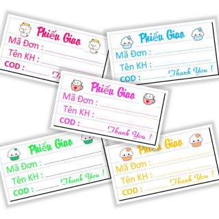 50 Decal phiếu giao hàng