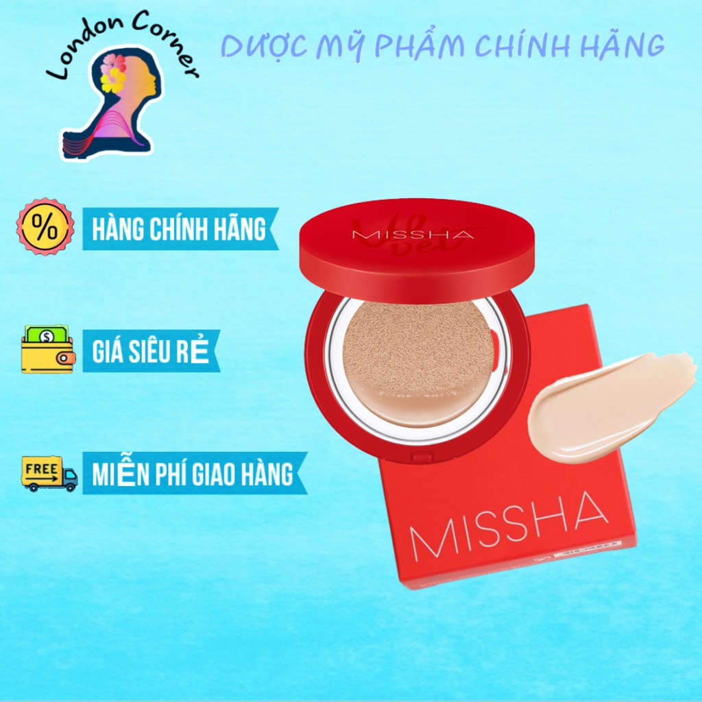 Phấn Nước Mỏng Mịn, Che Phủ Tốt, Lâu Trôi Missha Velvet Finish Cushion SPF50+ PA+++ 15g