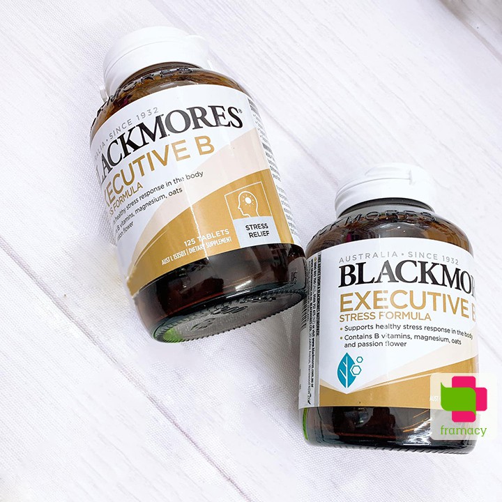 Viên uống Blackmores Executive B Stress Formula, Úc (125v) giảm stress, an thần cho người trên 18 tuổi