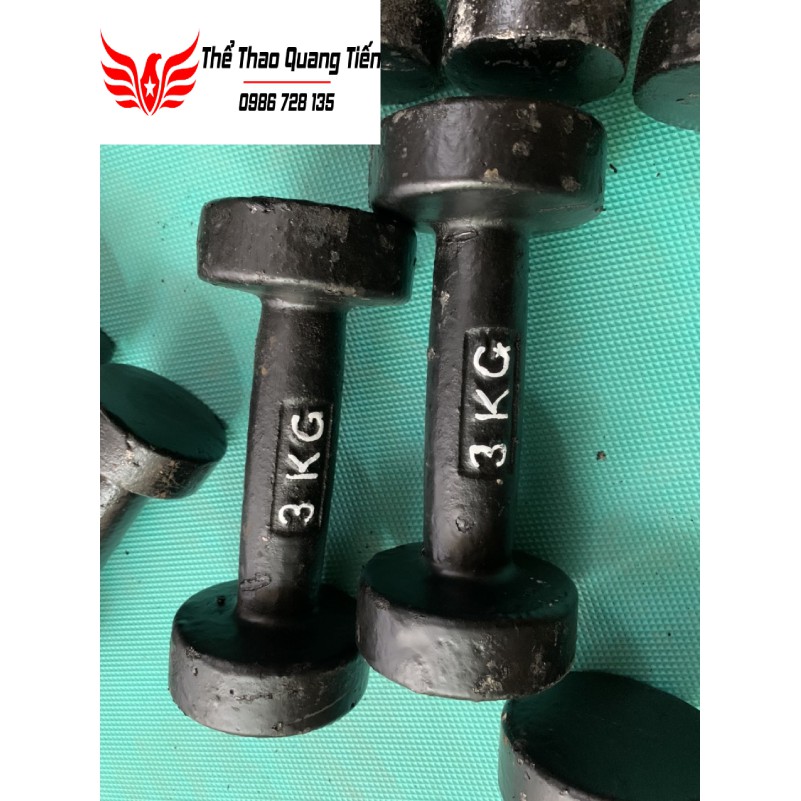 Tạ tay gang đúc loại đẹp 2022 4kg (giá 1 quả)