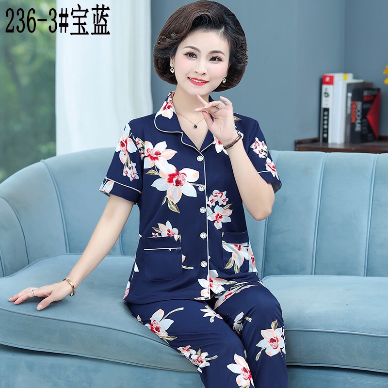 Bộ mặc nhà trung niên nữ - Pijama cho mẹ chất cotton đẹp (HÀNG CÓ SẴN)