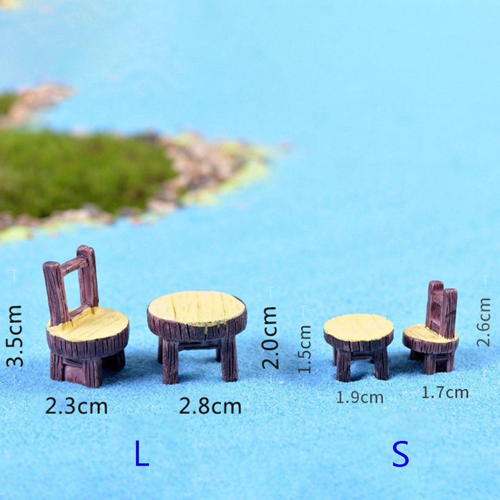 YIYU Mô Hình Bàn Ghế Mini Trang Trí Sân Vườn