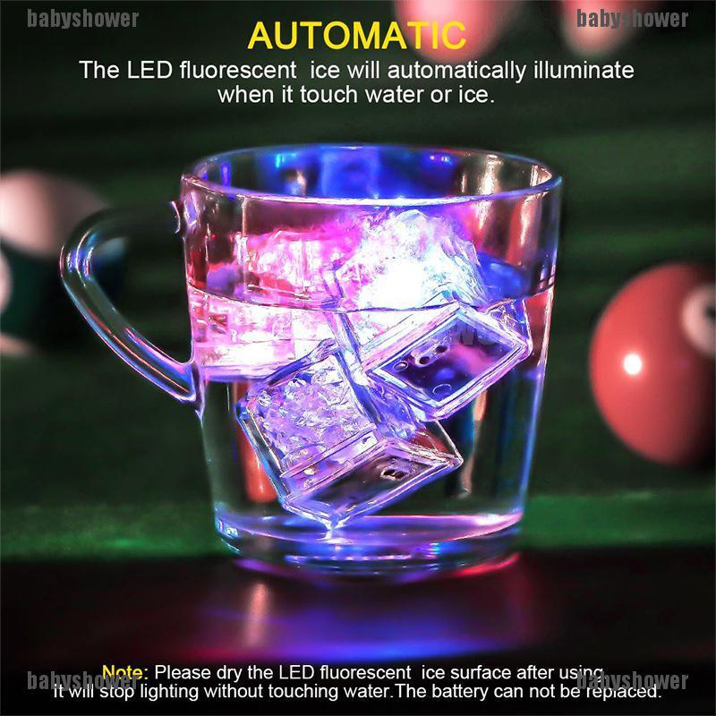 Đèn LED neon thiết kế hình đá viên trang trí quầy bar và tiệc cưới babyshower