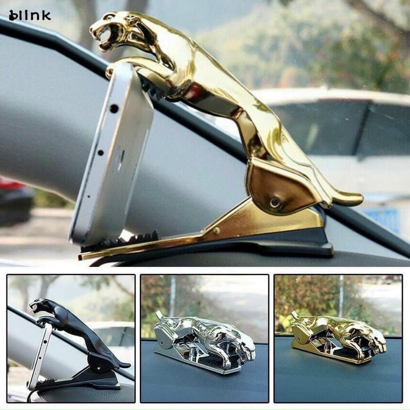 Kẹp điện thoại con báo đẳng cấp, giá để iphone trên ô tô xe hơi kẹp trên táp