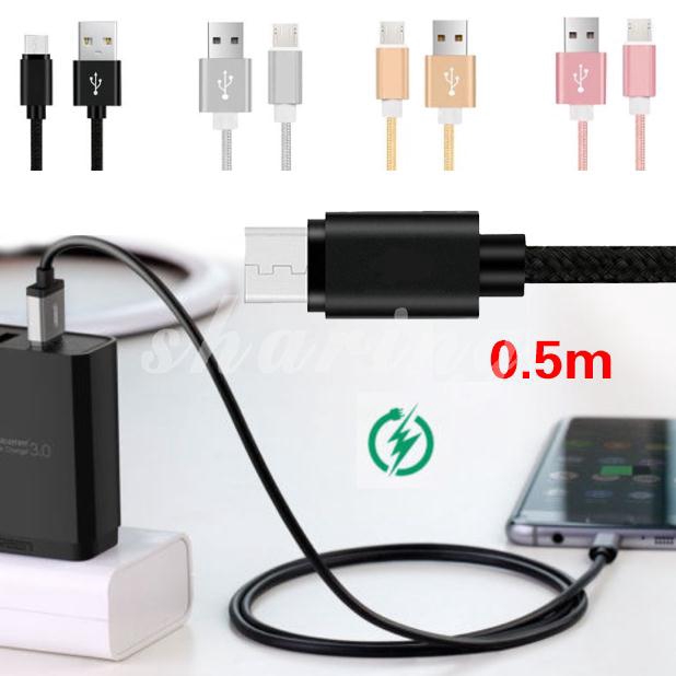 0.5m Quick Fast Charging Charger Cable Line Lead For Android Mobilephone