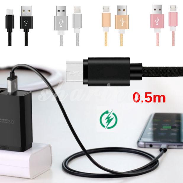 0.5m Quick Fast Charging Charger Cable Line Lead For Android Mobilephone