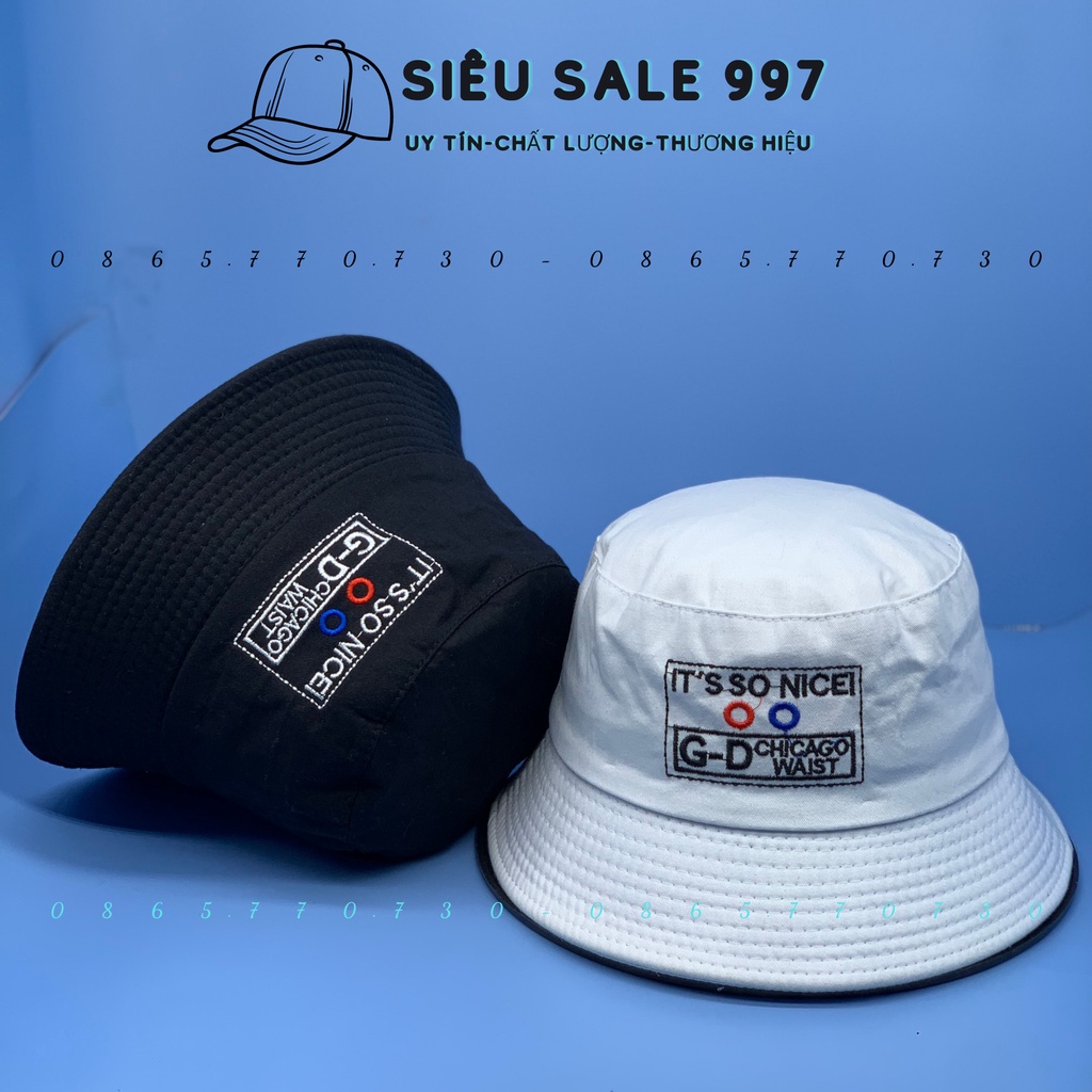Mũ bucket DG logo mạc vuông, Nón Thời Trang đội nhóm, cặp, lớp