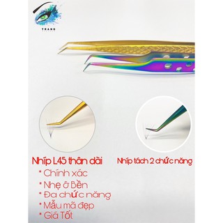 📍Nhíp Tách mi - Nối Mi L45 thân dài và nhíp 2 chức năng tốt (chuyên tách & gấp được nhiều kĩ thuật:Classic,Volume 2-3D