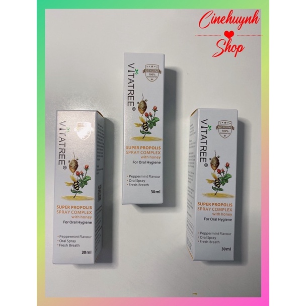 XỊT KEO ONG GIẢM ĐAU HỌNG VITATREE  30ML ÚC