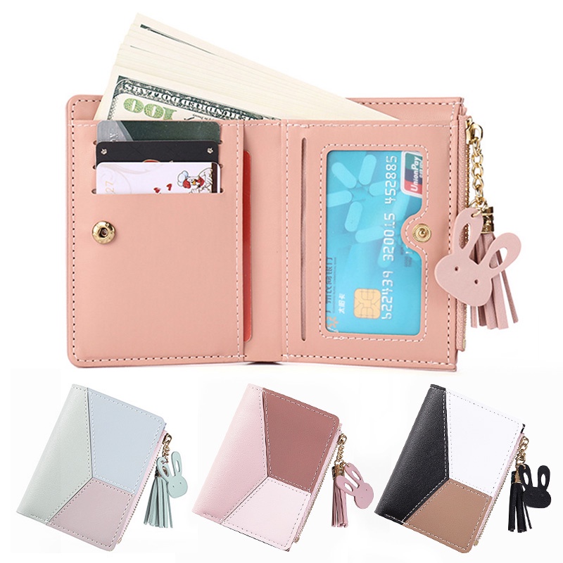 Ví Nữ Da PU Thời Trang Có Núm Tua Xinh Xắn