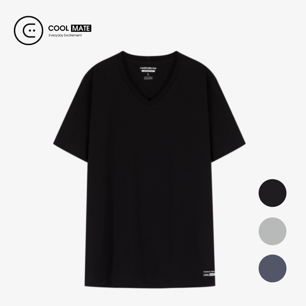 [Mã FASHIONMALLT4 giảm 15% tối đa 30K đơn 150k] Áo thun nam Cổ Tim Cotton Compact chống nhăn thương hiệu Coolmate | BigBuy360 - bigbuy360.vn