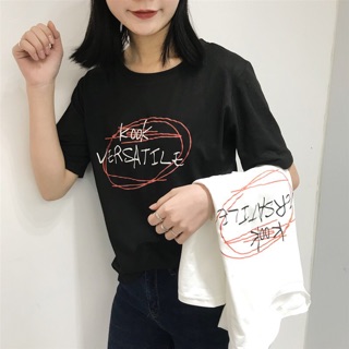 Km Áo thun tay lỡ nữ freesize 60kg ulzzang hàn quốc loại tốt versatilee loại 1