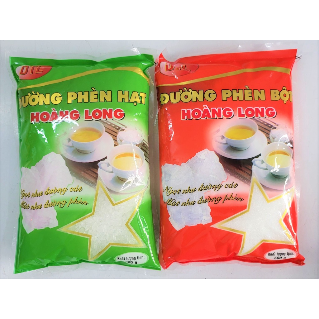 [Túi XANH 500g] ĐƯỜNG PHÈN HẠT [VN] HOÀNG LONG Rock Sugar
