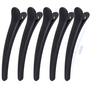 Bộ 5/8/9/12cm kẹp mỏ vịt màu đen chuyên dụng cho thợ cắt tóc
