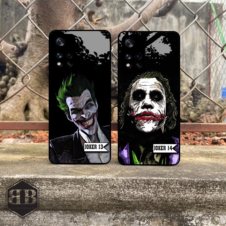Ốp lưng kính cường lực Xiaomi Redmi Note 11 5G / Poco M4 Pro hình joker bao ngầu